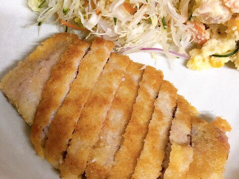 後片付けが楽♪揚げ焼きロースカツ